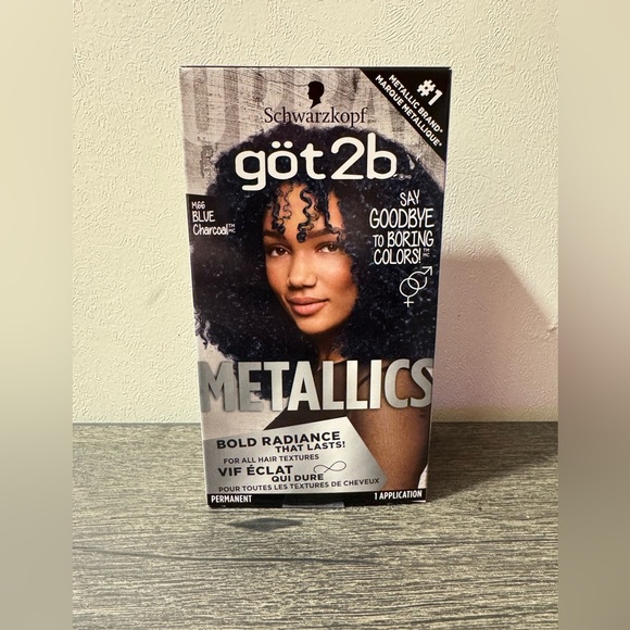 Schwarzkopf got2b Metallics Blue Charcoal Permanent Hair Color Dye Anti Fading - Picture 1 of 3